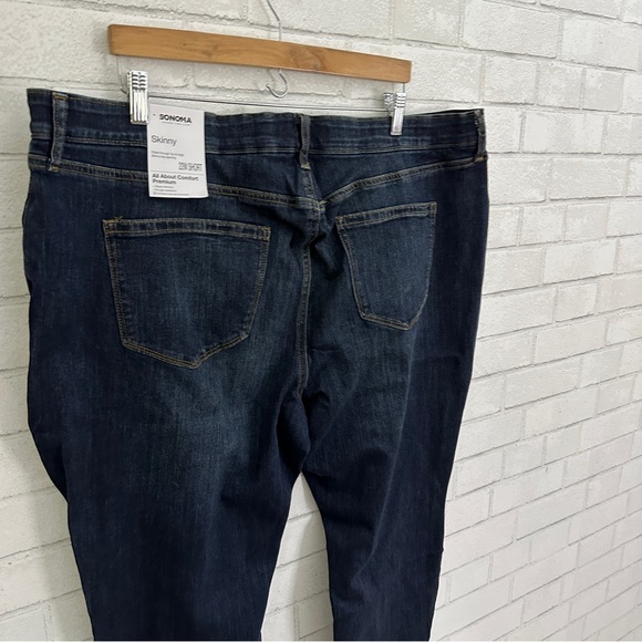 SONOMA Dark Wash Skinny Ankle Jean 22W Short - Picture 6 of 9